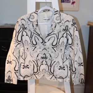 COPY - Gerry Weber White and Black 'Quilted' Blazer - Size 8